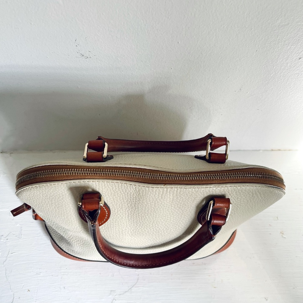Vintage Dooney & Bourke Leather Pebble Grain Zip Structured Top Handle Bag - Picture 6 of 16